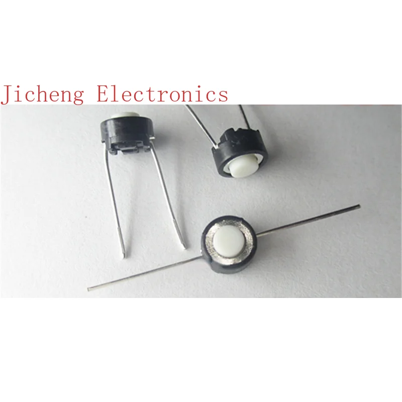 

10PCS Imported Japanese Touch Switch 6*6*4.3mm In-line 2-pin Button Micro-motion White Circle.