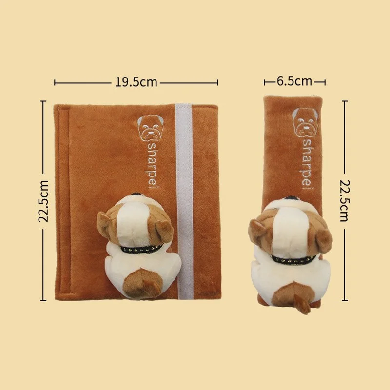 귀여운 인형 자동차 시트 스트랩 벨트 쿠션 커버, 봉제 동물 여행 베개, 자동차 안전 벨트 장난감, 애완 동물 어깨 보호
