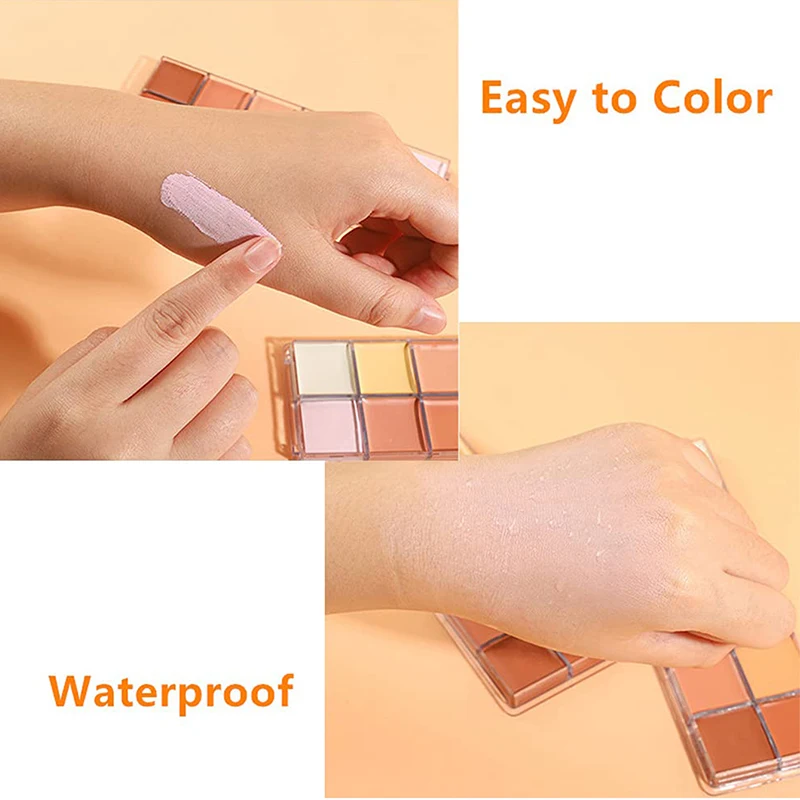 Long term sunscreen facial contour concealer 24 hours full coverage high viscosity concealer palette cosmetics women's makeup face concealer face concealer palette face foundation