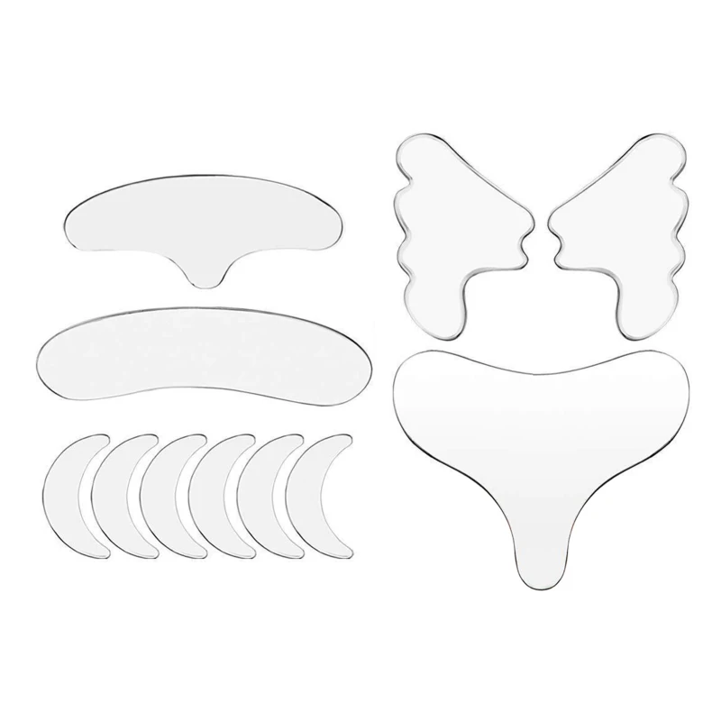 

Reusable Anti Wrinkle Eye Chin Forehead Skin Care Pads 100% Grade Silicone Reusable Face Lifting Invisible Patches