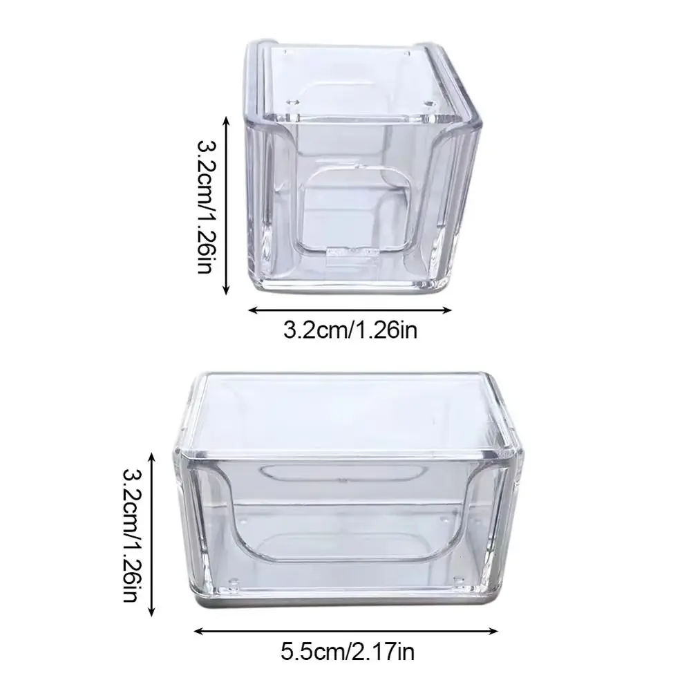1Pcs New Transparent Chalk Box Moistureproof 1/2 Grids Acrylic Box Plastic Cube Storage Holder Snooker Pool