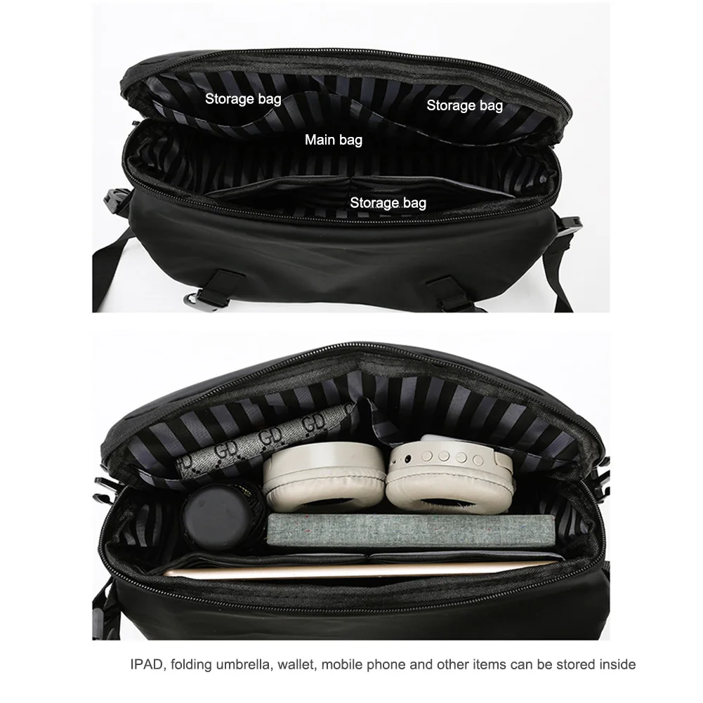 Borsa a tracolla da uomo Borsa a tracolla con cuscino Oxford di grande capacità Impermeabile Traspirante Durevole Resistente ai graffi per_voghion.com