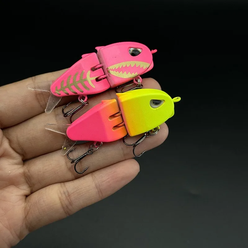 Swimbaits 6cm 6.5g MM60 Slow Sinking Diving 2Segment Fishing Lures Crankbait Small Multi Jointed Bait Bass