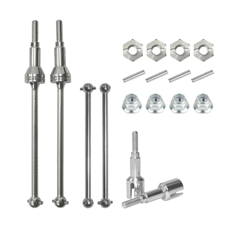 Metal Front And Rear Silver Drive Shaft With 12Mm Hex For HBX HAIBOXING 901 901A 903 903A 905 905A 1/12 RC Car Upgrade Parts