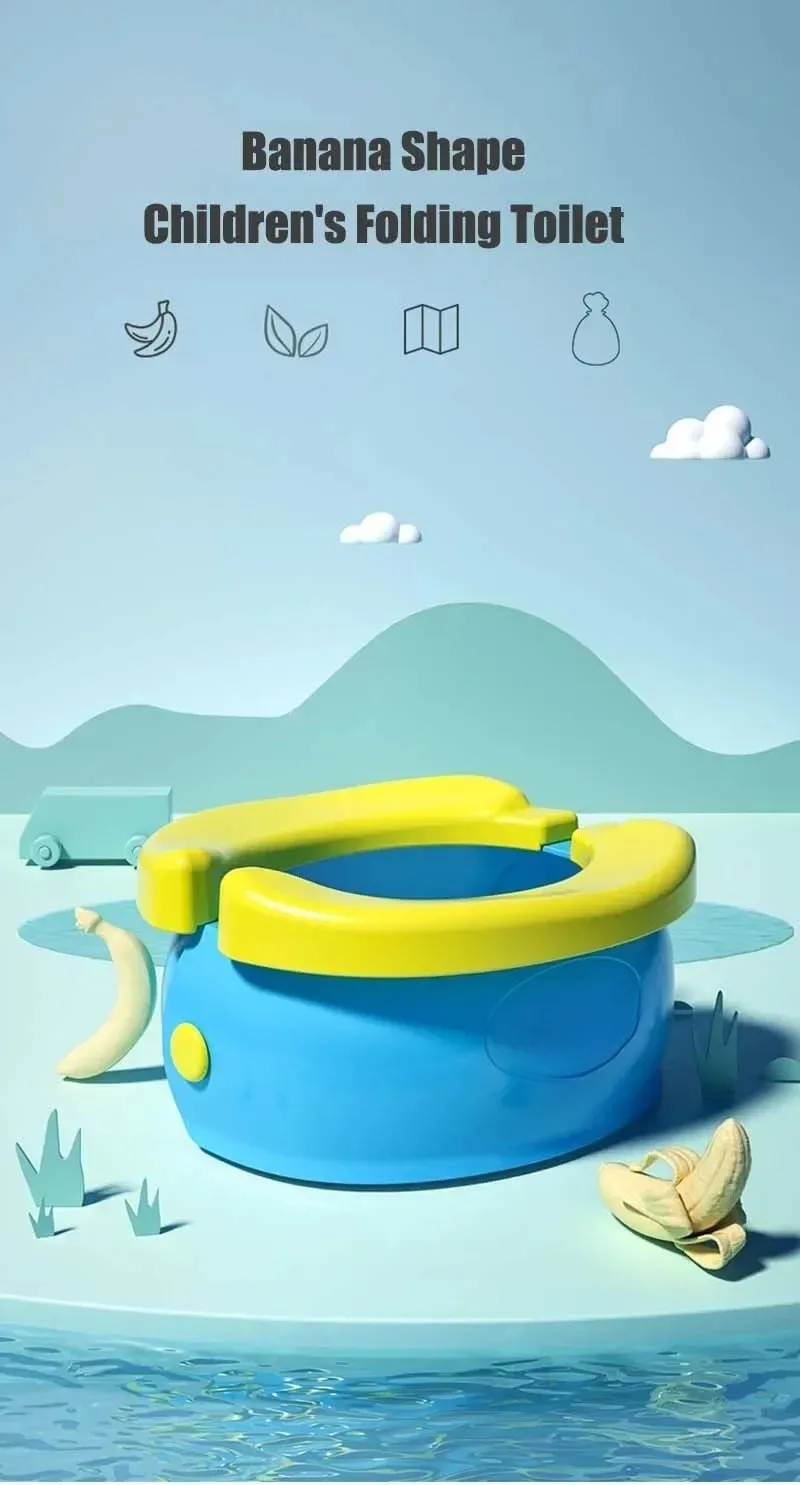 Child Potty Training Seat Folding Travel Baby Toilet Pot Squatty Potty Urinal for Children Baby Pot Child Toilet Portable Potty 5