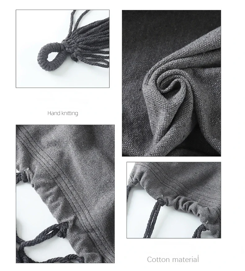 Description Picture 4 of itemHanging Swing Canvas Hanging Chair College Student Dormitory Hammock with Pillow Indoor Camping Swing Adult Leisure Chair