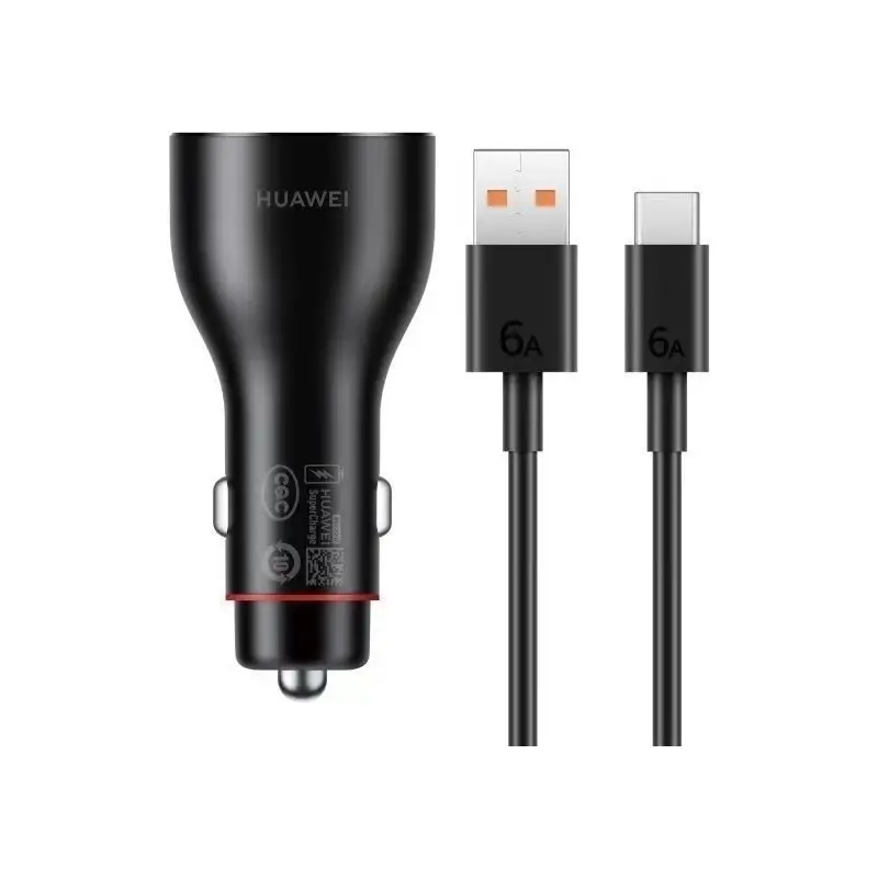 HUAWEI 88W Max SuperCharge Car Charger Dual USB Port Universal Compatibility 6A Type-c Cable For Mobile Phones Tablet Laptop