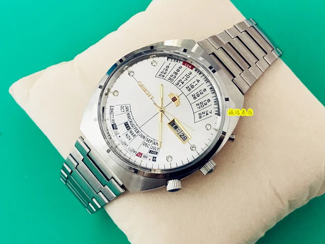 Original Japanese watch, Oriental Double Lion perpetual calendar fully automatic  mechanical watch, perpetual calendar watch