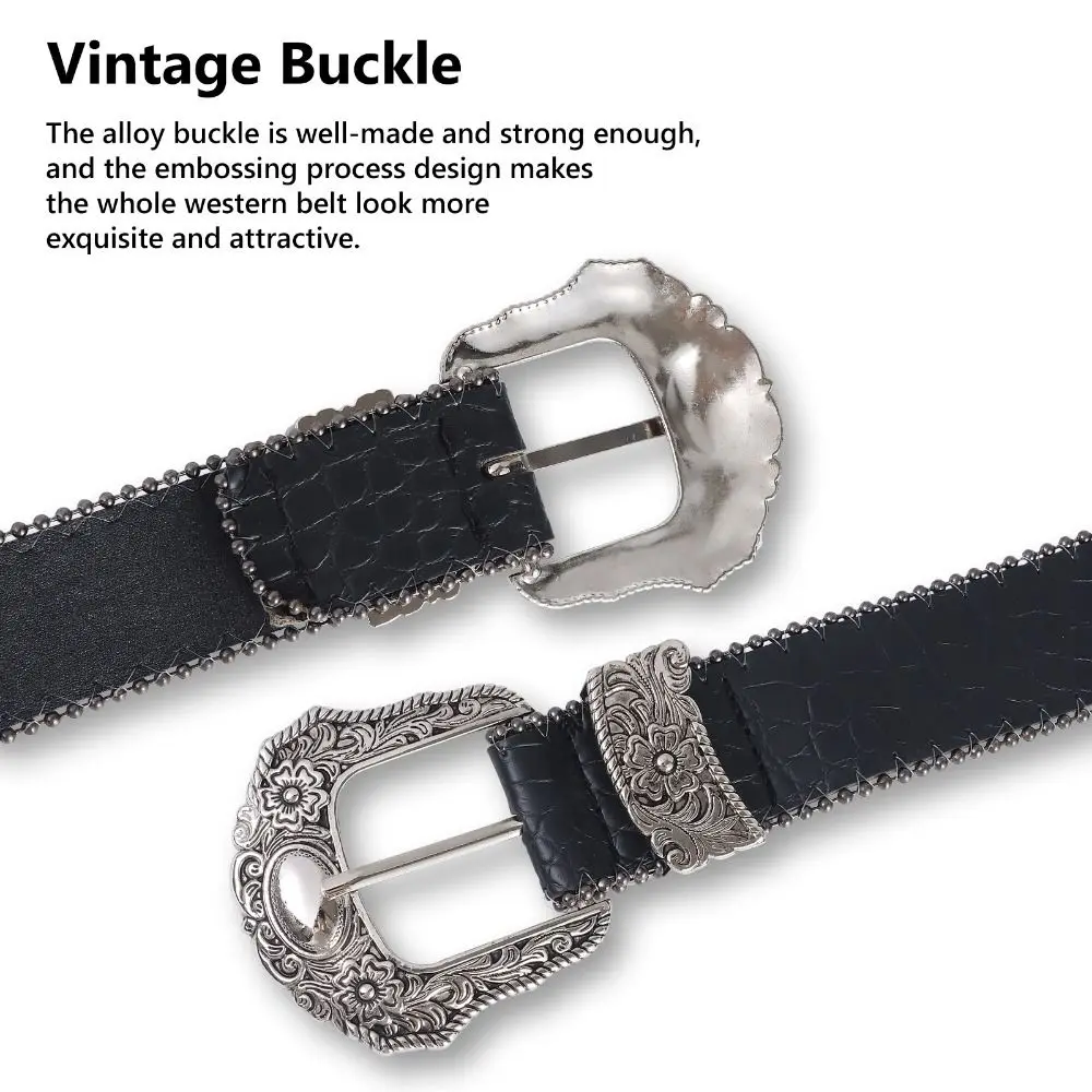 Brede zwarte riem met grote gesp - Mode accessoires kopen? | Korting tot 50