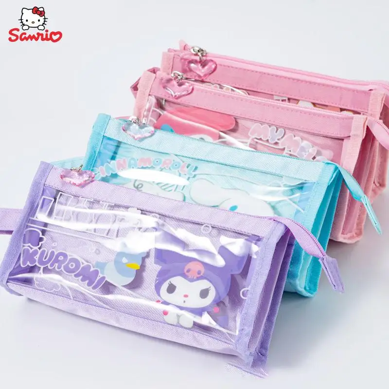

Sanrio Writing Case Cinnamoroll Kuromi My Melody Hello Kitty Anime Kawaii Cute High-Capacity Pencil Box Children Holiday Gift