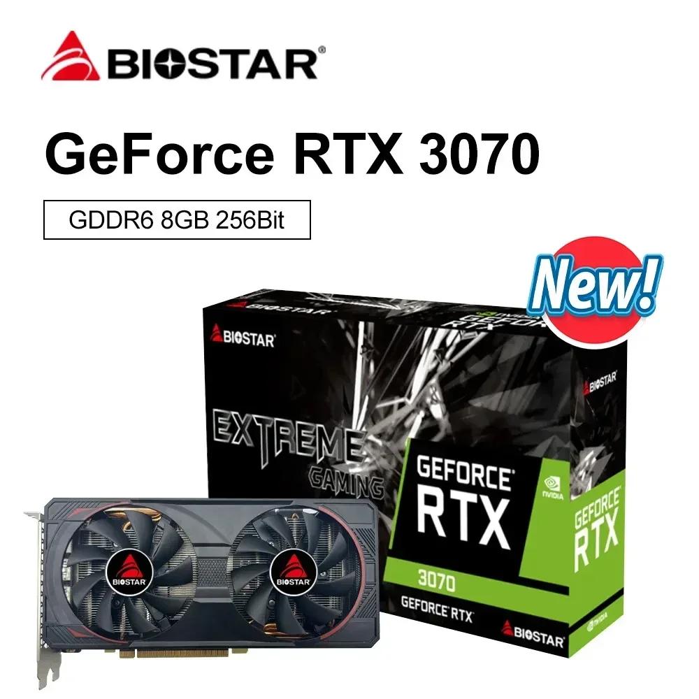 

BIOSTAR NEW RTX3070 8gb Graphics Cards NVIDIA RTX3070 8GB Gaming Video Card 8pin GPU Gamer graphics card placa de video