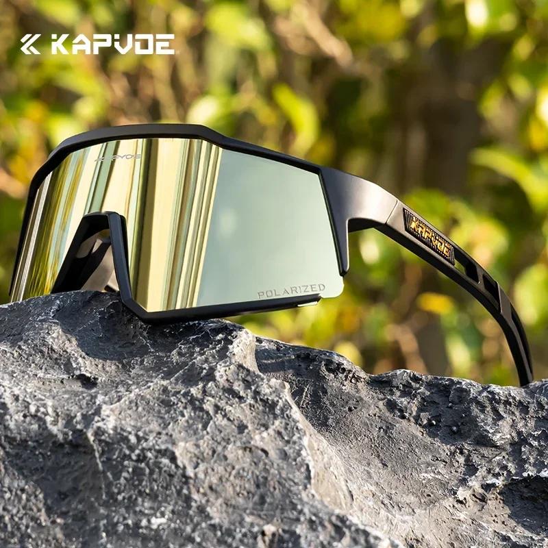 Kapvoe Polarized Sunglasses Fashion Cycling Glasses Bike Road Driving Goggles Outdoor UV400 Sports MTB Road Mountain Bicycle