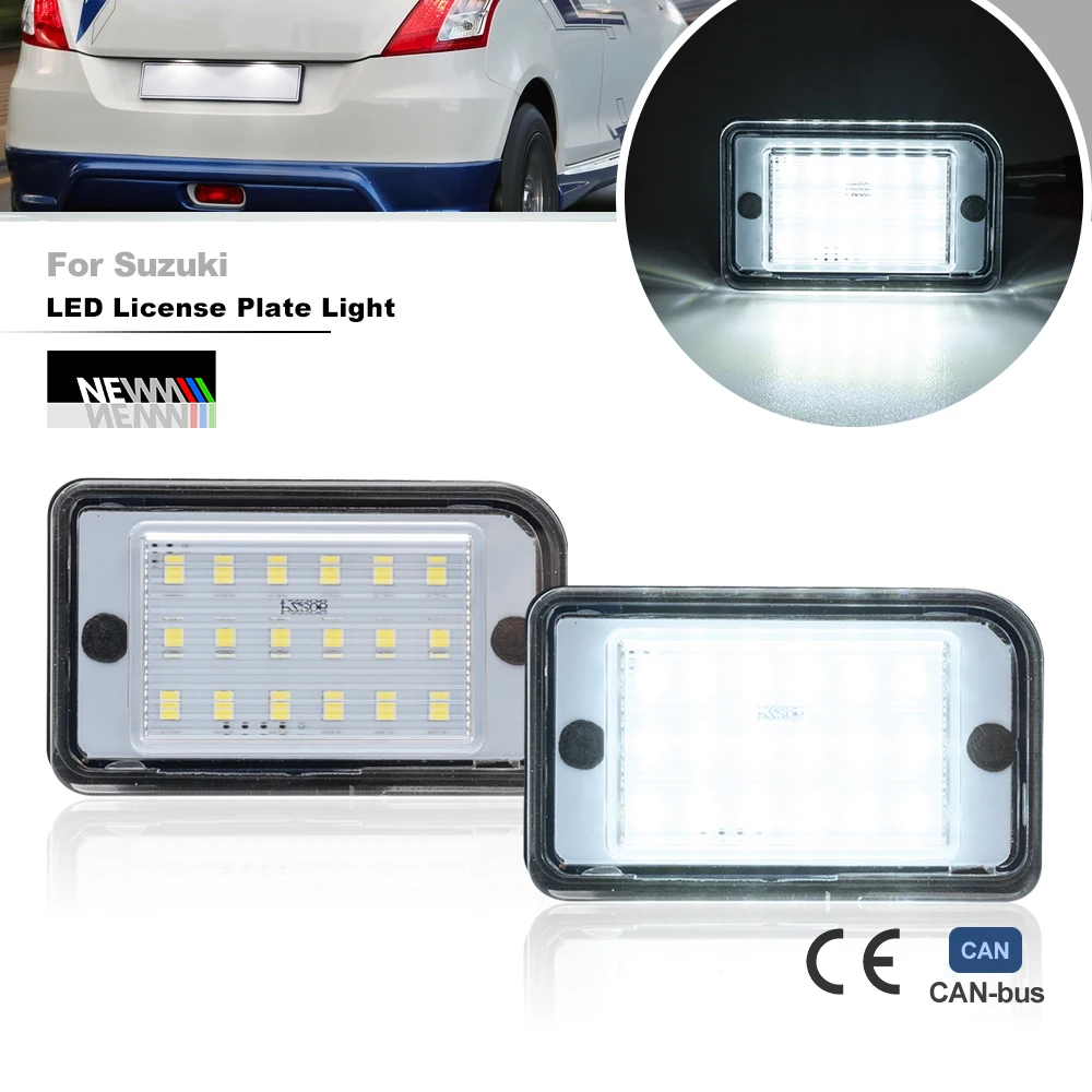 

2PCs Replace 35910-68L0 Canbus Rear Led License Number Plate Lights Lamps For Suzuki Swift 2011 2012 2013 2014 2015 2016 2017