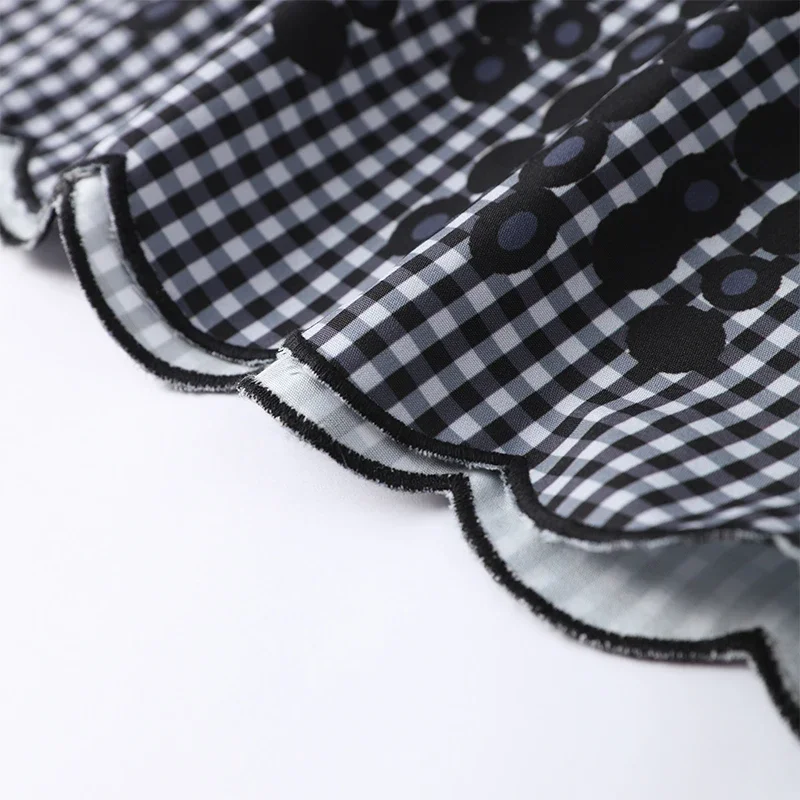 Vestido largo elegante con bordado calado para mujer, vestido largo sin mangas a cuadros, elegante, para primavera y verano, nuevo estilo urbano