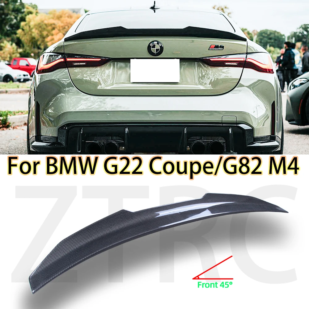 

Car Spoiler For BMW 4 Series G22 Coupe/G82 M4 PSM Style Real carbon fiber material Rear Spoiler Trunk wing 2020-2024 Glossy blac