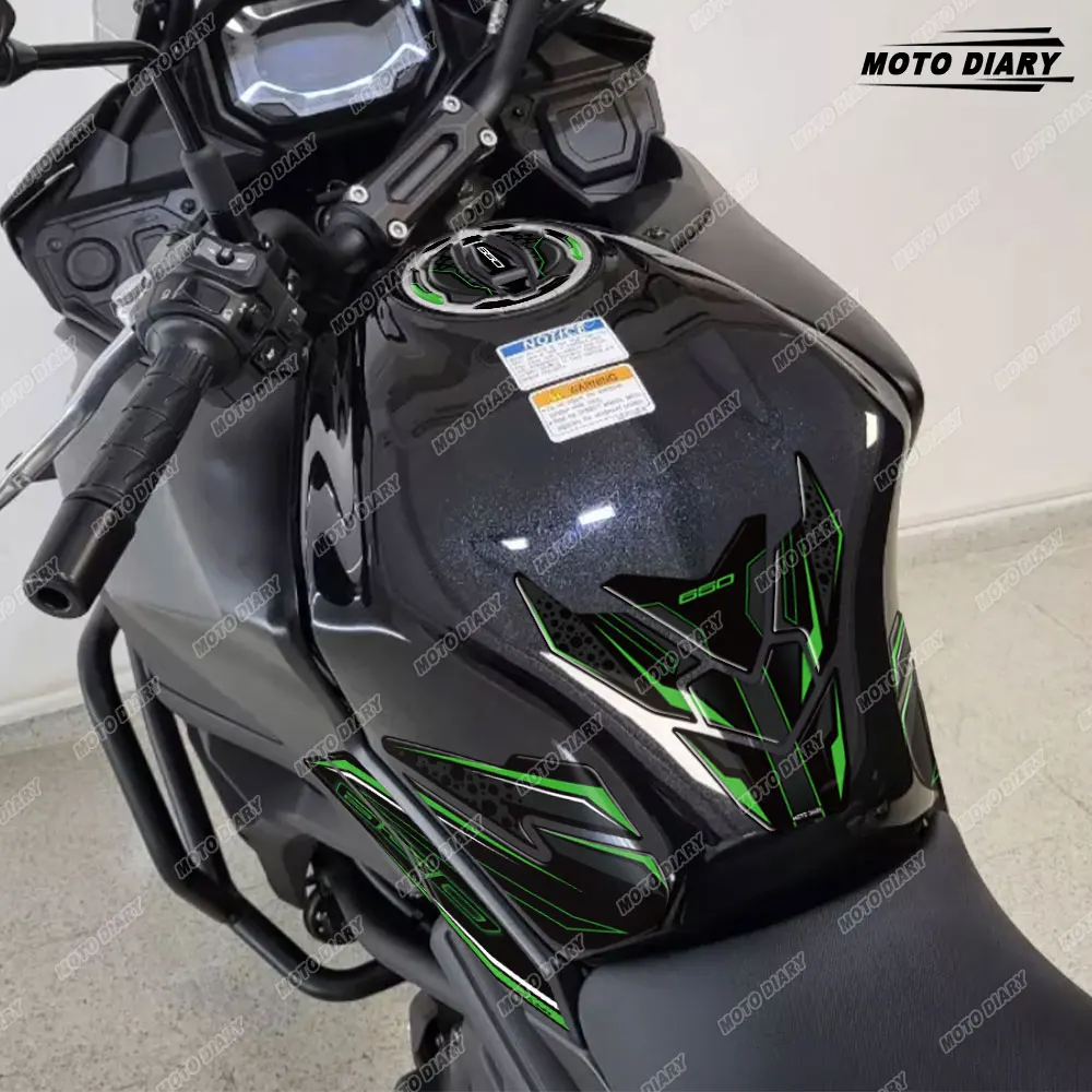 Motorcycle Gas Tank Gel Protector Decal For Kawasaki Versys 650 2016-2023 - Anti-Scratch Sticker Pad