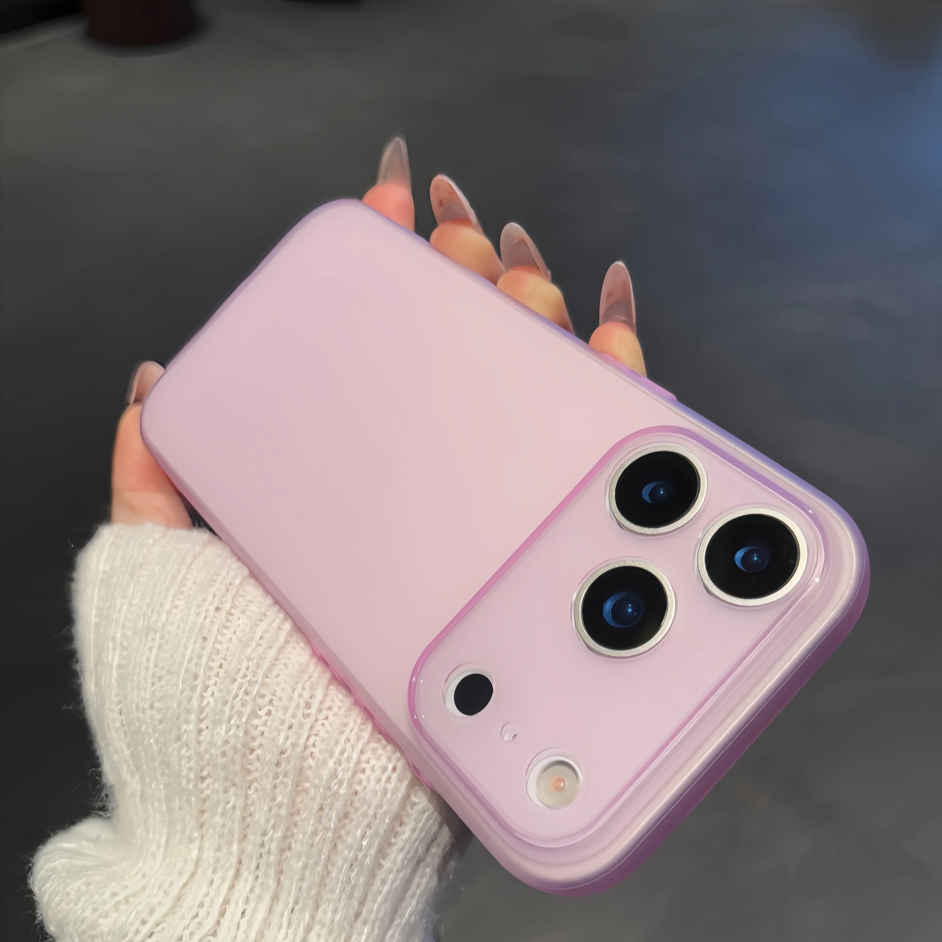 Slim Matte Clear Shockproof TPU Phone Case - Translucent Soft Back Cover