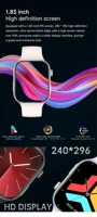 Nouvelle montre intelligente 1.83 "écran HD surveillance du sommeil et de la santé appel Bluetooth Modes multisports montres intelligentes de mode pour femmes hommes cadeau 3