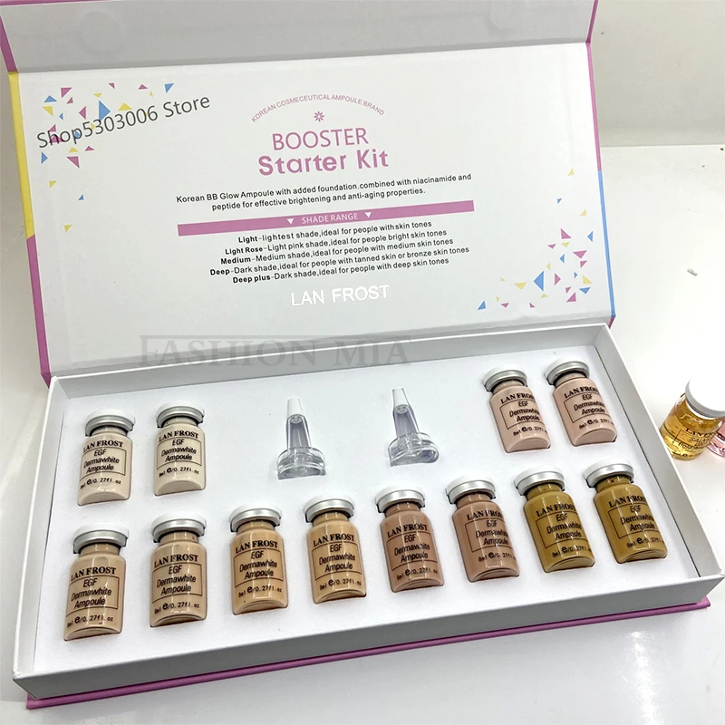 8ml Korea BB Cream Glow Facial Skin Care Makeup Set Niacinamide Peptide Extract Ampoule Foundation Ladies Essential Cosmetics 5