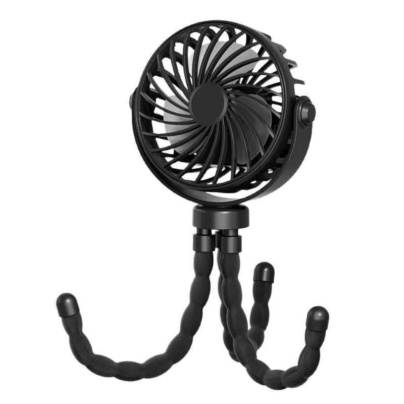 Portable Fan for Stroller 600mAh USB Rechargeable 3 Speeds Electric Fan for Baby Outdoor Handheld Mini Travel Cart Cooling Fan