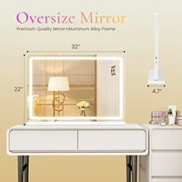 JHK LED Vanity Mirror with Lights Aluminum Frame Bathroom Mirror Dimmable 3 Color Modes Makeup Mirror Memory Function Bedroom - Image 3