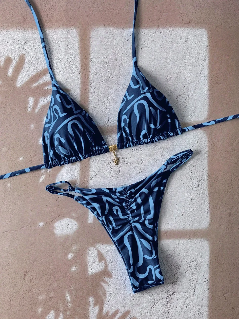 leopard push up bikini flat lay display