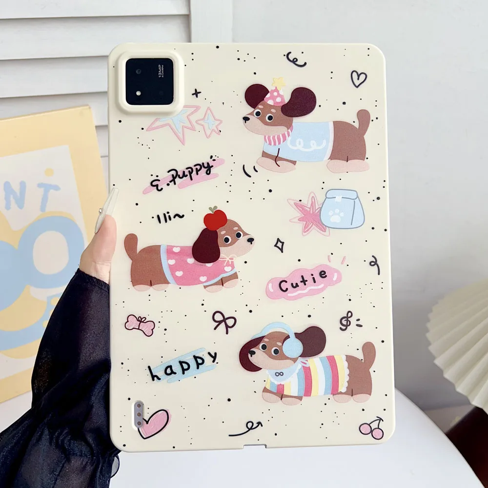 Vibrant Cartoon Printed Soft TPU Shockproof Tablet Case - Universal Protective Cover