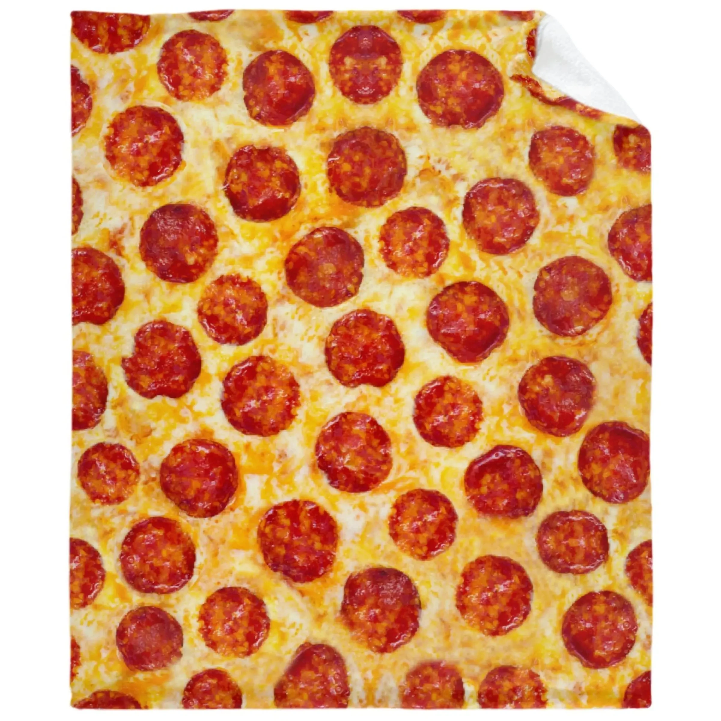 thumbnail image 1 of Manta de franela ligera, súper suave y acogedora con temática de comida de pizza, tamaño pequeño para sala de estar, sofá, tamaño king y queen, 1 of 5