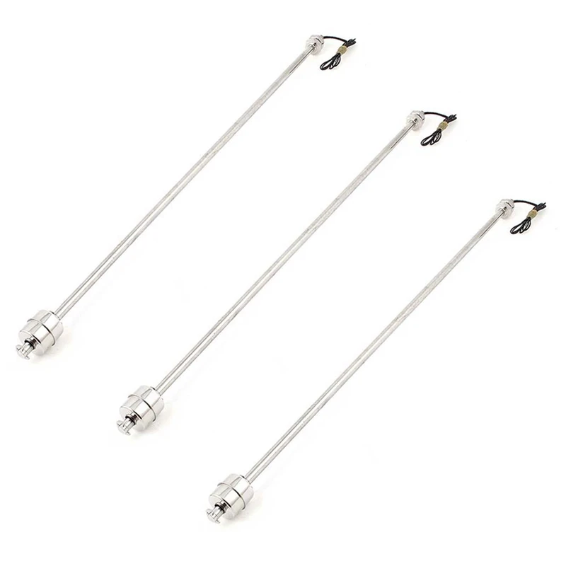 

3X 50Cm Stainless Steel Water Level Liquid Sensor Vertical Float Switch