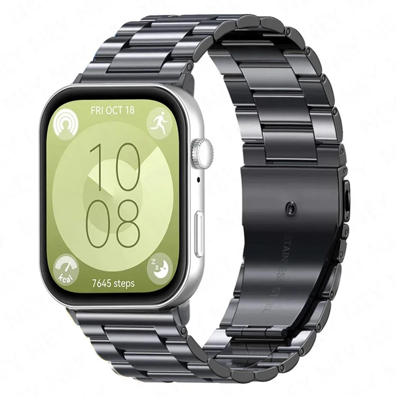 Premium Stainless Steel Smartwatch Bracelet - Elegant Metal Wristband