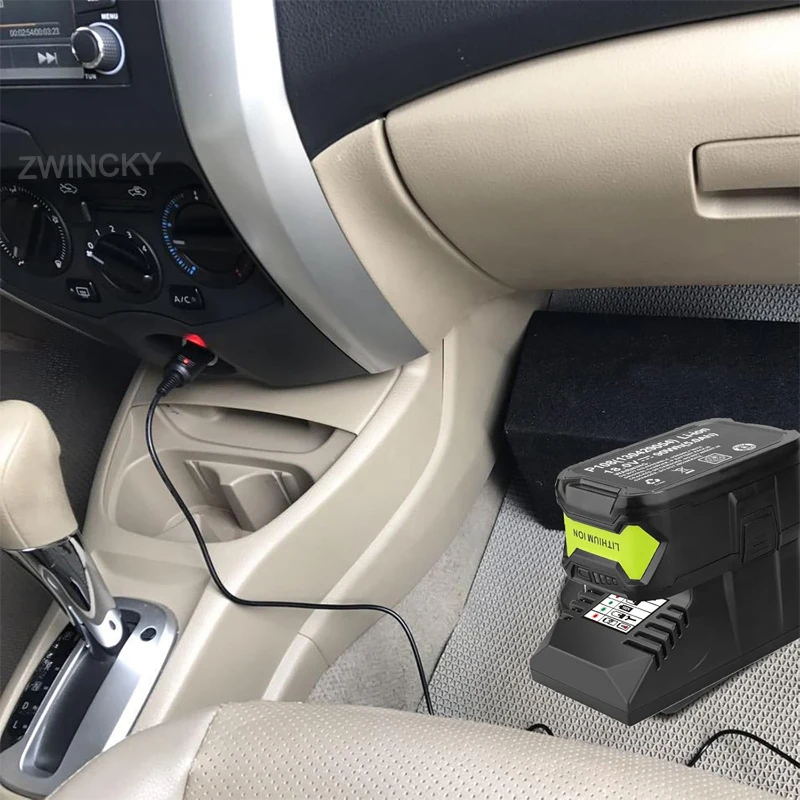 Batterie Ladegerät Mini Auto Ladegerät Für Ryobi 18V Li-Ion/NiCad/NiMh Batterie Mit Zigarette Leichter stecker Tragbare Fahrzeug Ladegerät – Detail 4