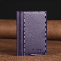 Luxurious PU Leather Magnetic Card Holder Wallet for Magsafe Functionality (PURPLE)