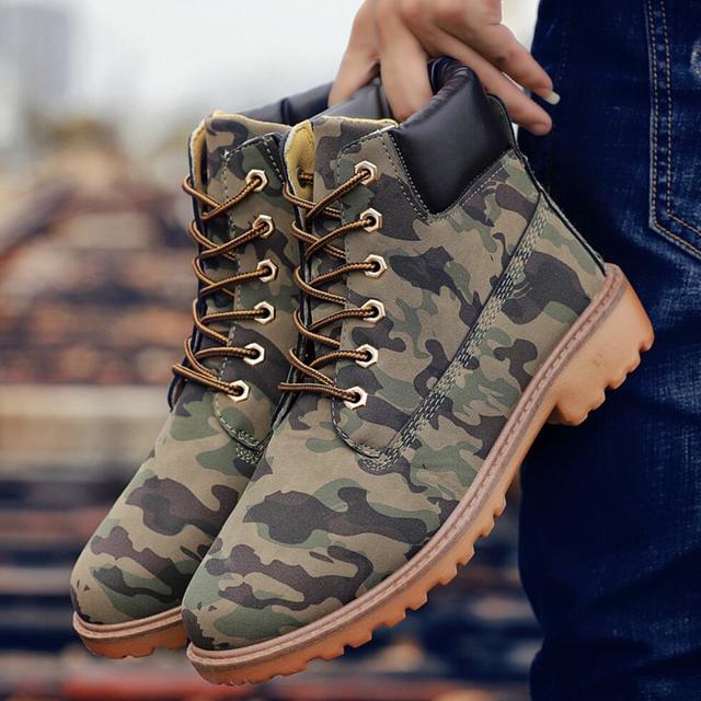 Couples Ankle Work Boots Sneakers Men Male Casual Shoes Waterproof Snow Boots Autumn Winter Warm Fur Short Botas Footwear