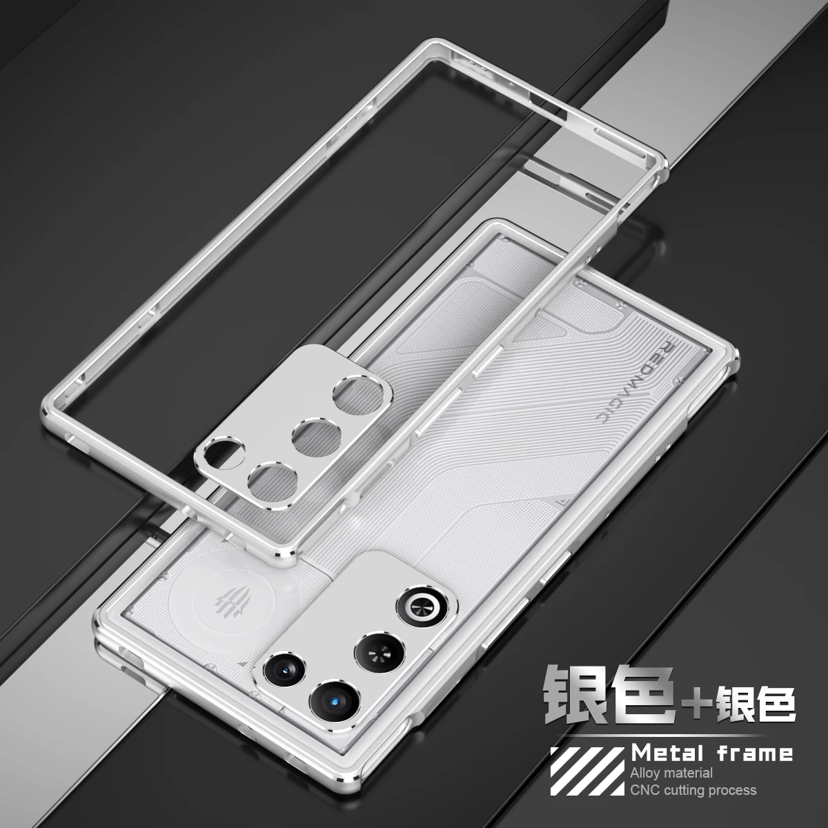 Enhanced Aluminum Alloy Metal Bumper Case with Heat Dissipation & Shockproof Edge Protection