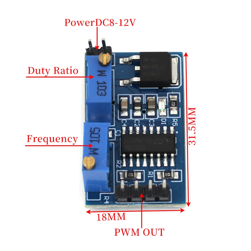 Enhanced PWM Controller Module with Adjustable Frequency and Voltage