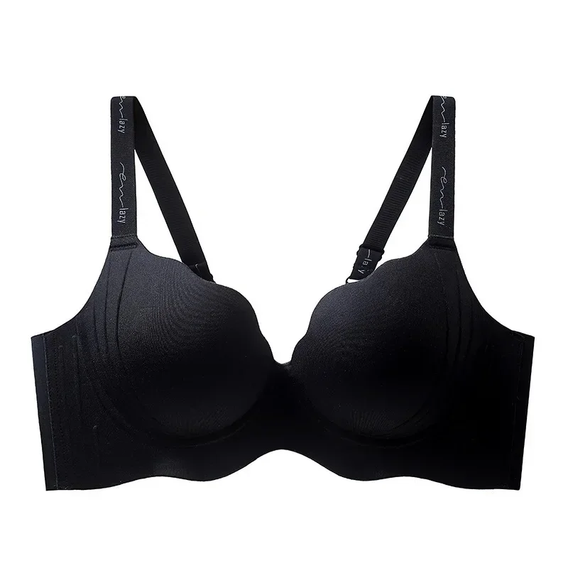 Wireless Bra Large Size BC Cup Women's Underwear Gathered Push Up Traceless Comfort Soft Support Lifting Side Breasts Reduction