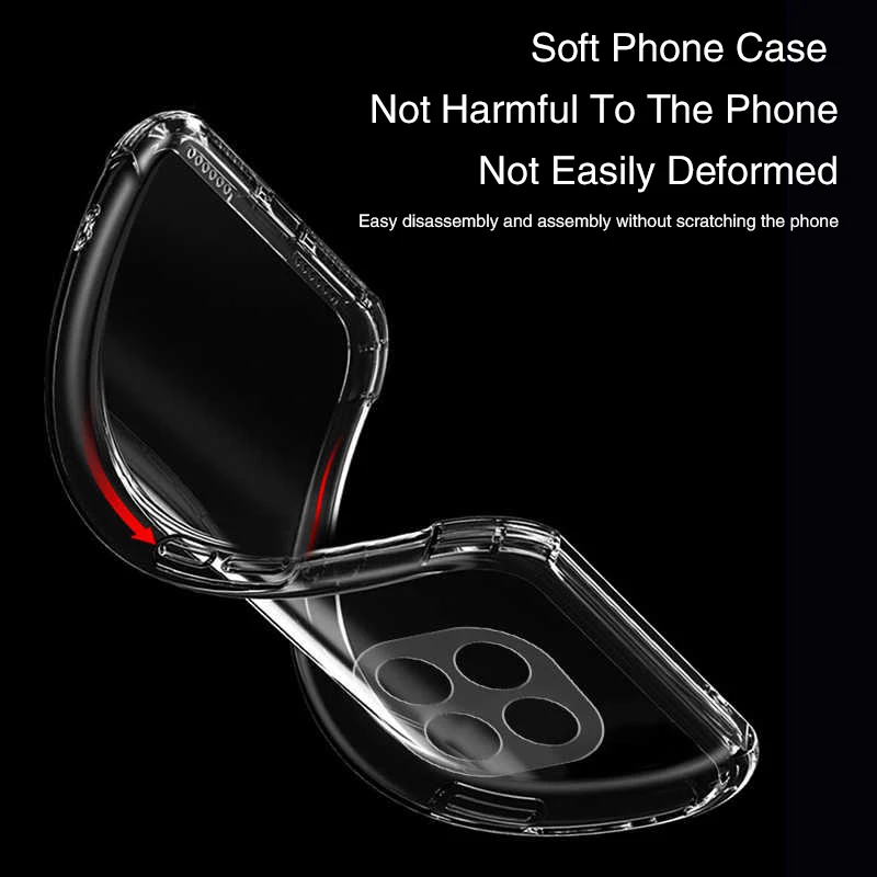 Premium Transparent Soft Silicone Phone Case with Airbag Protection – High-Quality Back Cover