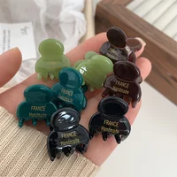 2pcs/set Mini Acetate Hair Claw Side Pins Small Size Shark Clip Sweet Cute Elegant Hairpin Hair Clips Women Hair Accessories 2