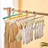 3438 Multi-function drying rack with clip drying rack student dormitory non-slip socks holder household clothes drying 2