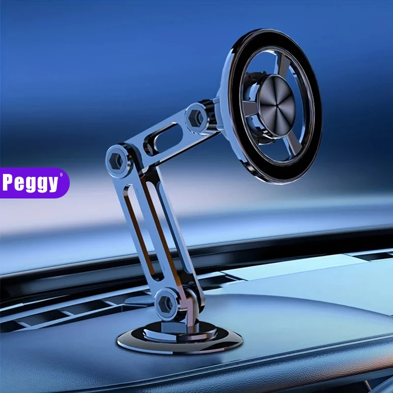 Asengry Universal Magnetic Car Phone Holder 360 Rotation Foldable in Car Stand For Iphone 16 15 14 13 12 Pro Max Samsung Xiaomi