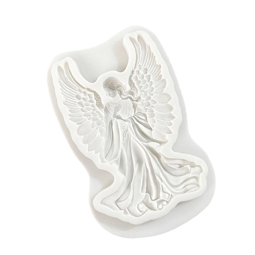 2 Stampi In Silicone A Forma Di Fata/Angelo Per Torte, Pasta Di Zucchero, Resina, Argilla - 5