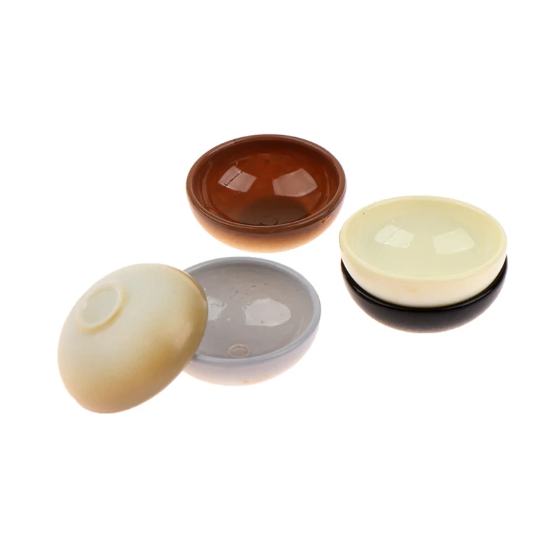 10pcs Miniature Bowl Dish Round 1/12 Scale Doll House Kitchen Dinning Accessory