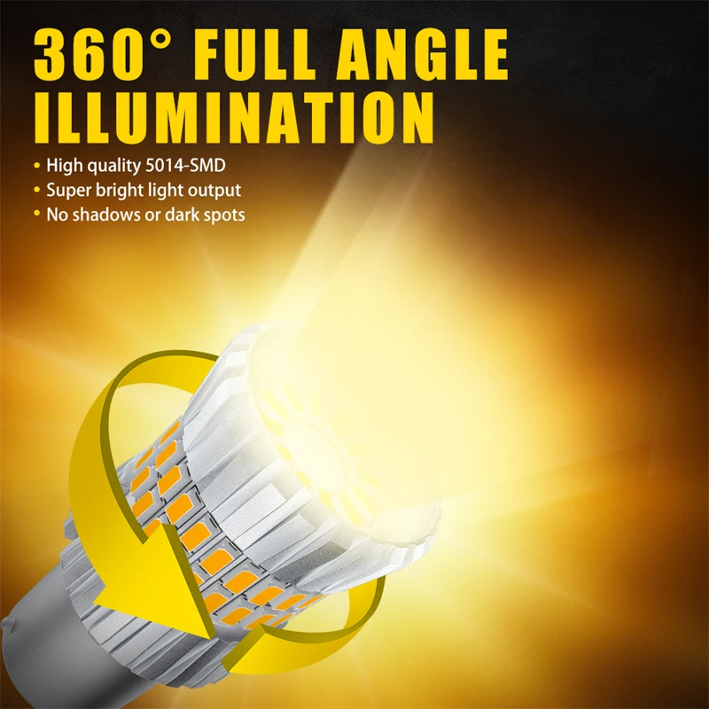 2Pcs 7440 W21W WY21W T20 7443 W21/5W T20 3157 P27/7W T25  ĸ   ڵ ȸ  Led  Canbus  