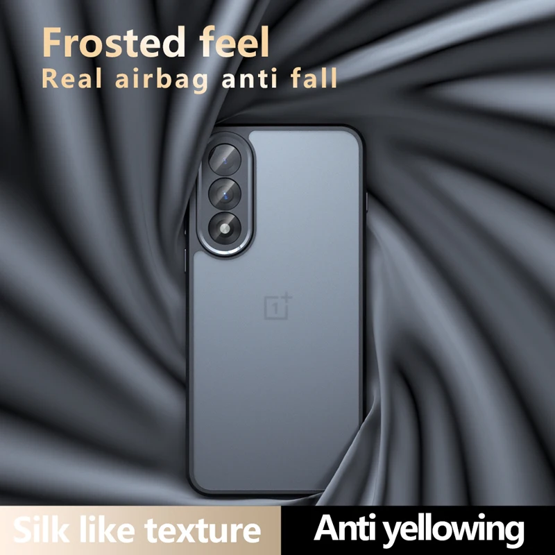 Shockproof Frosted Matte Case with Anti-Fingerprint Transparent Cover