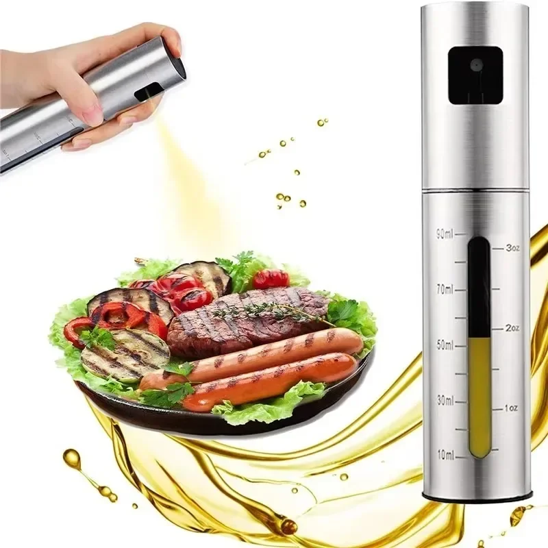 Oil Spray Bottle Baking 304 Stainless Steel Vinegar Bottles BQ Sprayer Seasoning Kitche