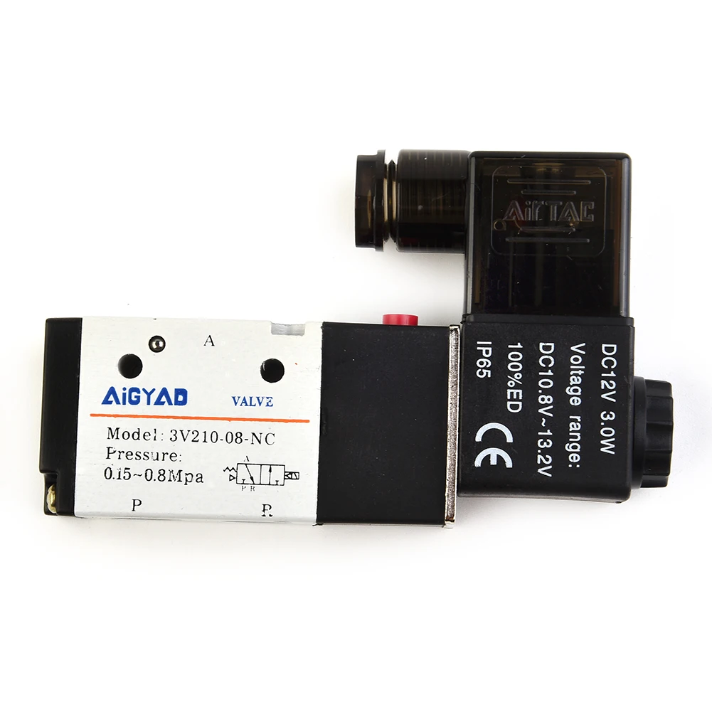 

Solenoid Valve High Quality 110*65*22mm Solenoid Valve 0.15-0.8MPa 2 Position 3 Way 1/4 PT Air Pneumatic Solenoid Valve