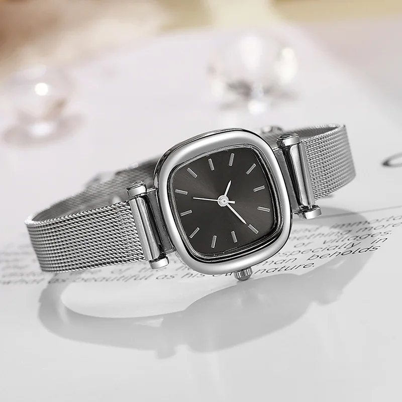 Ladies watch ins style fashion compact temperament mesh belt ladies quartz watch