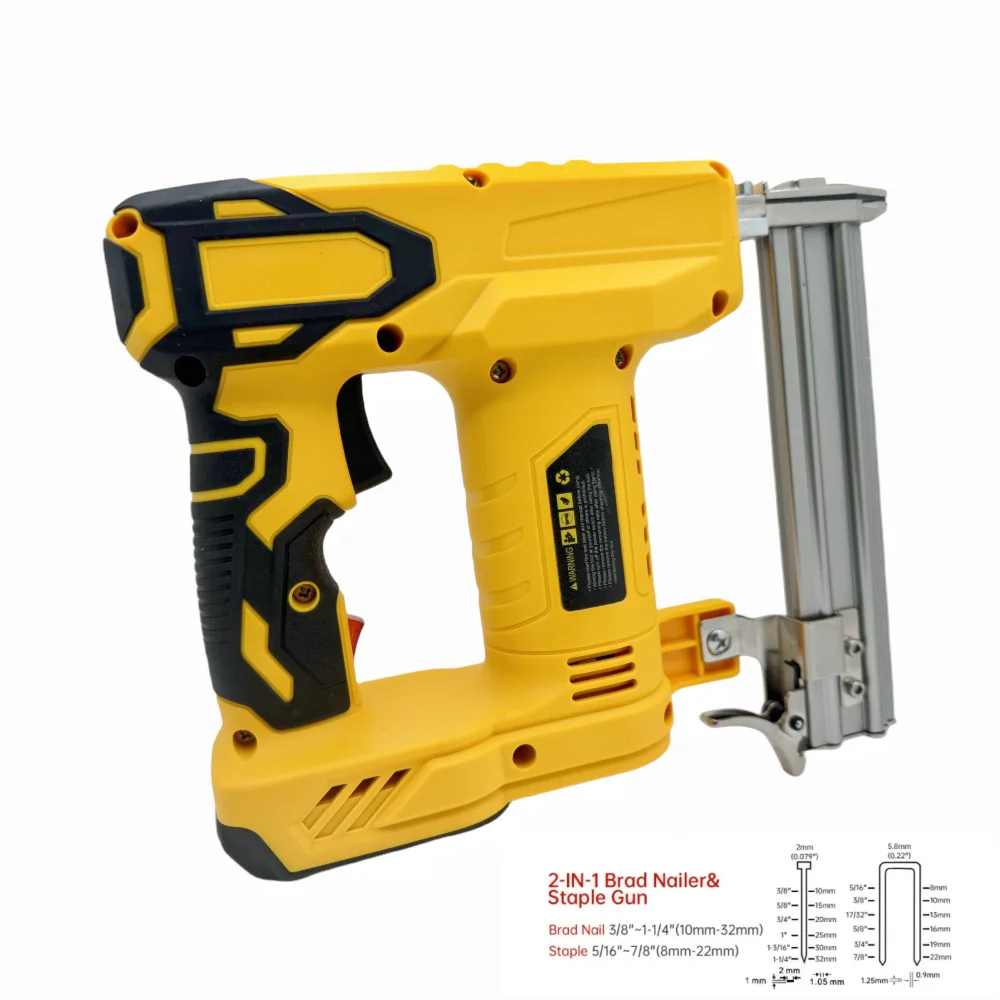 For Dewalt 20v battery 2-IN-1 Straight/N-shape Nails Electric Nail Gun Nailer Stapler Framing Nailer Tacker Furniture power tool