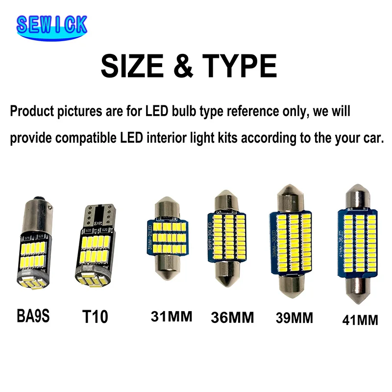 SEWICK 14Pcs Canbus Indoor Lamp For Renault Kadjar 2015-2020 2021 LED  Interior Map Dome Trunk Light Bulbs Kit Car Accessories - AliExpress