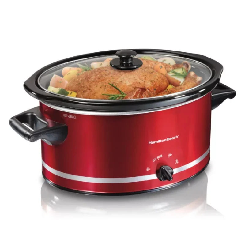 

Hamilton Beach 8 Quart Large Capacity Slow Cooker - Red, Model# 33184
